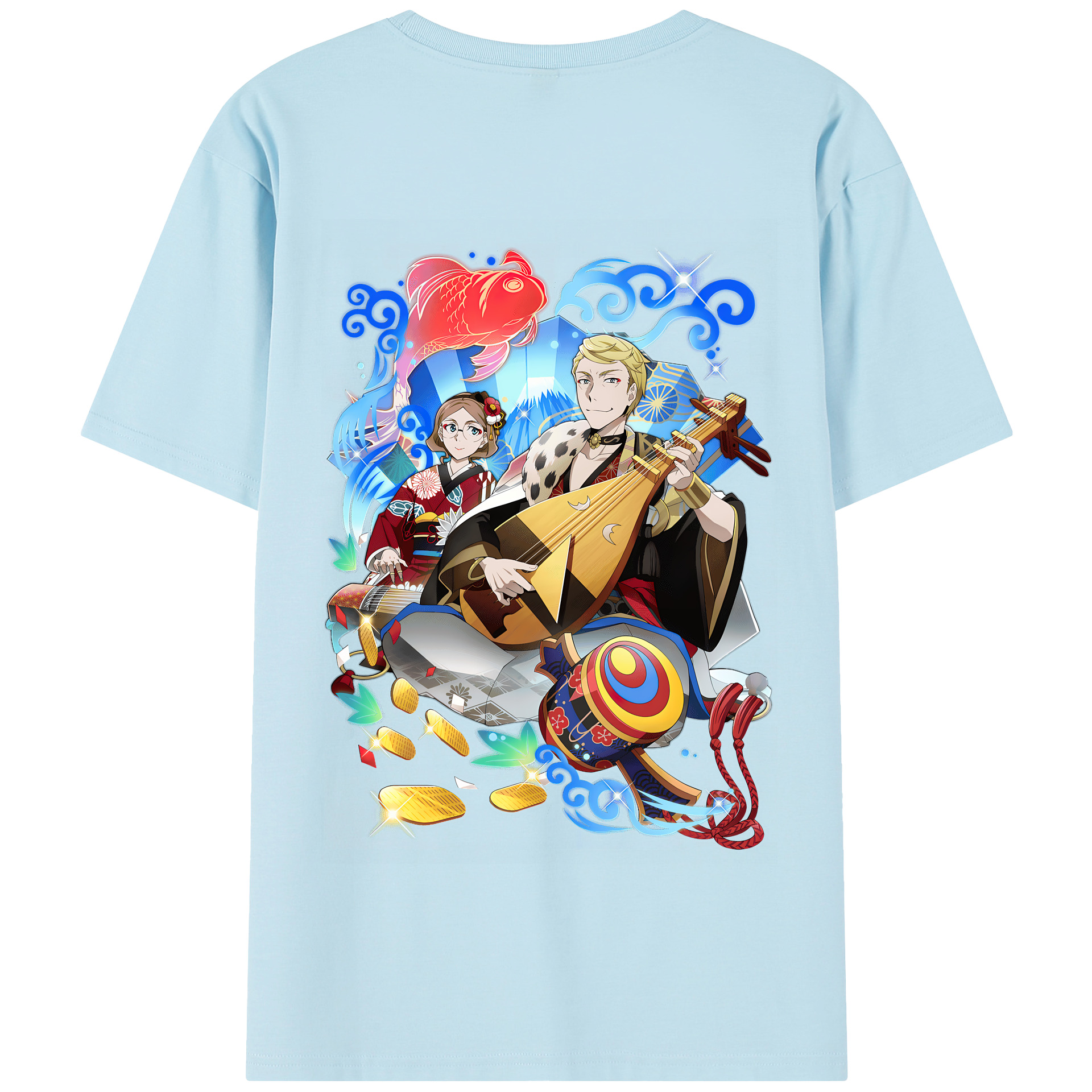 （画像用） 文豪ストレイドッグス Bungo Stray Dogs 綿100％半袖Tシャツ（背面プリント）